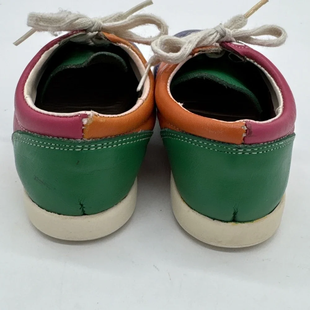 SAMID Girls Shoes Size 8‎ Leather Shoes Sami d Rainbow Multi Color 🌈